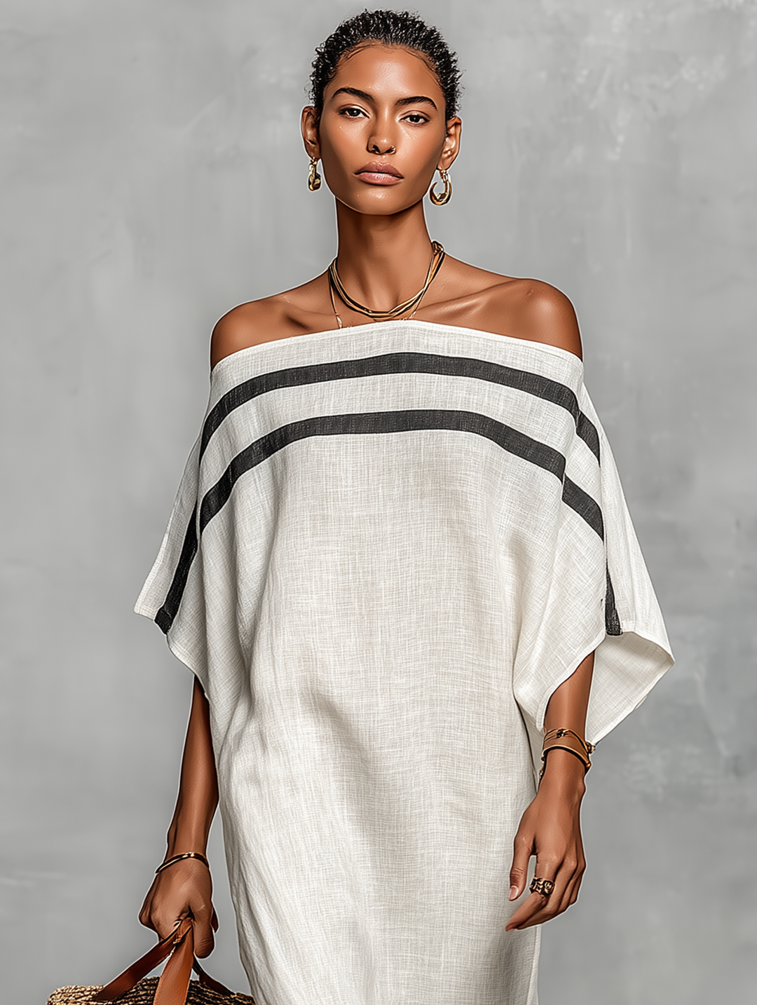 Vestido Maxi de Linho Minimalista