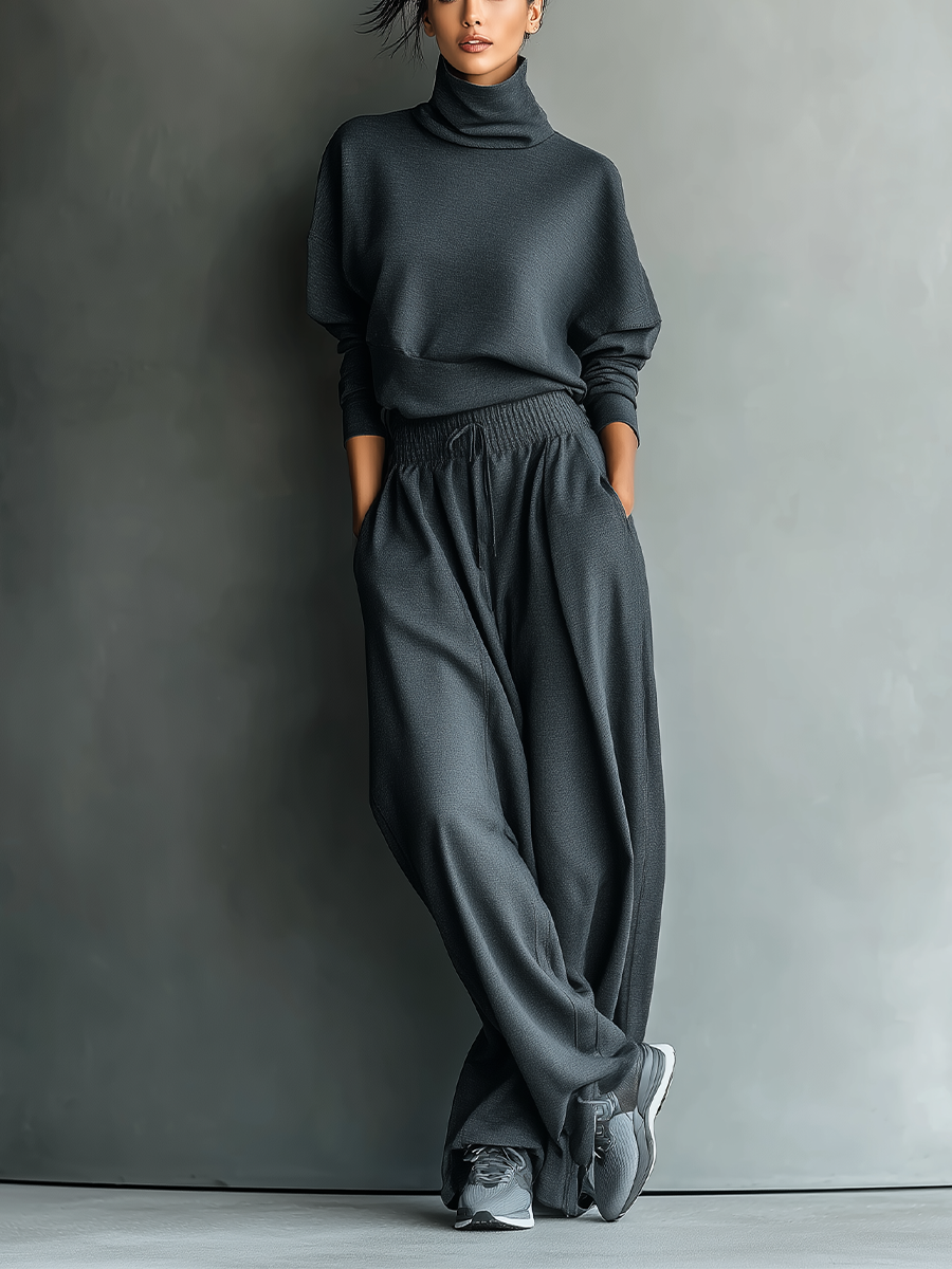 Conjunto de Malha com Calças Largas