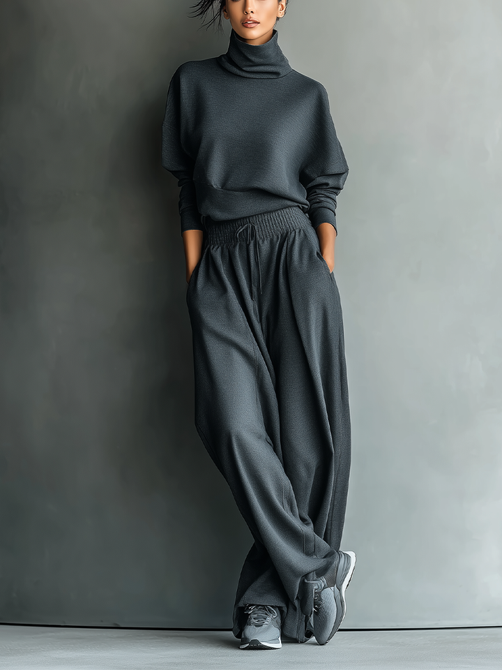 Conjunto de Malha com Calças Largas