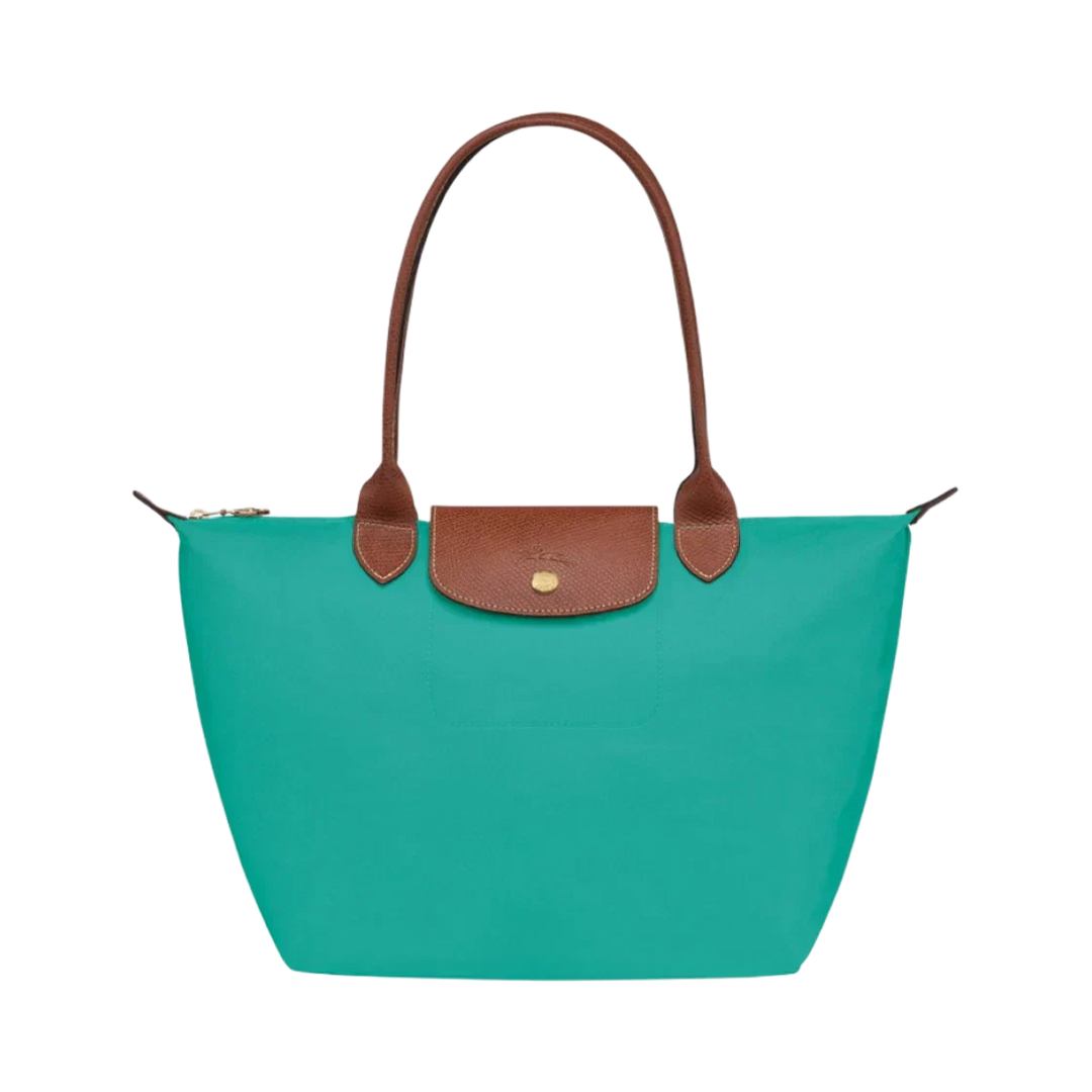 Longchamp - Grande Bolsa Le Pliage, Turquesa