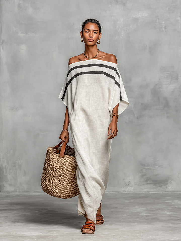Vestido Maxi de Linho Minimalista
