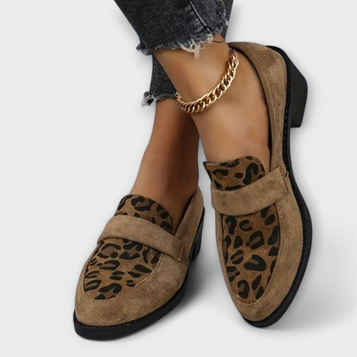 Aurora | Sapatos elegantes de senhora em padrão de leopardo