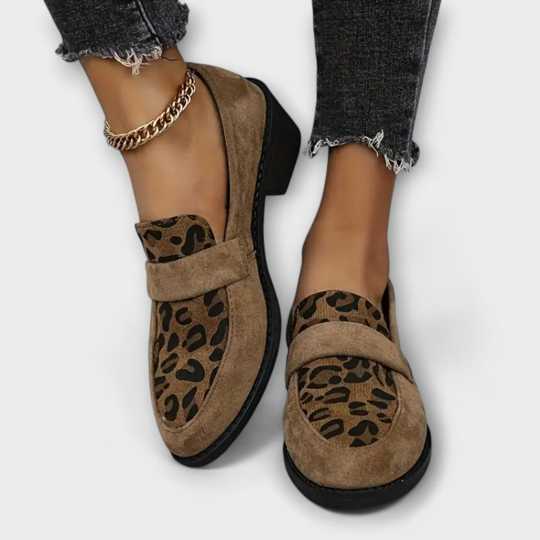 Aurora | Sapatos elegantes de senhora em padrão de leopardo